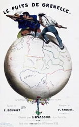 Titelblatt der Partitur für ein Lied Le Puits de Grenelle, ca. 1860